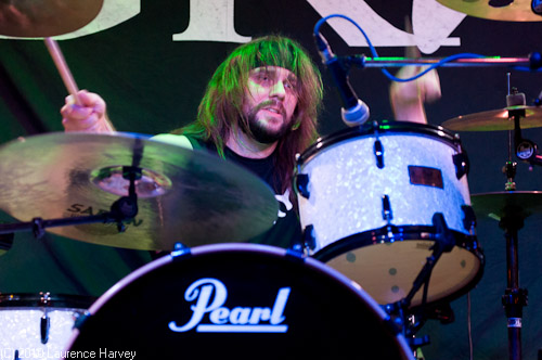 Karl Randall on drums