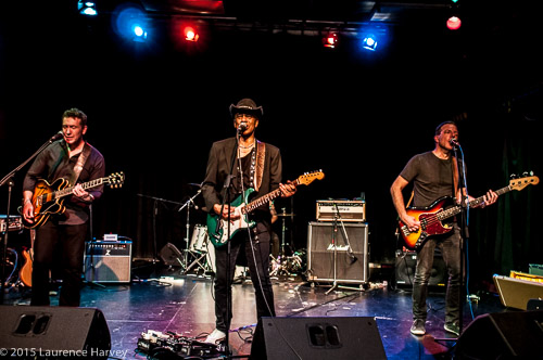Marcus Malone & his band on stage at The Limelight Theatre
