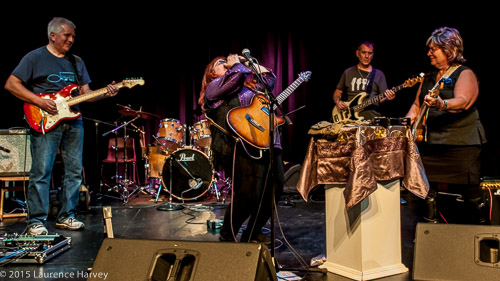 Octavia and her band on stage at The Limelight Theatre