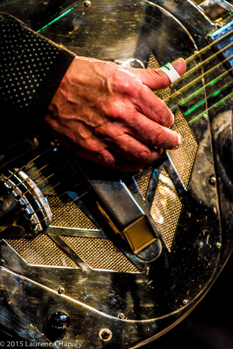 Papa George guitar work up close