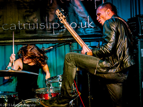 Gabriel McMahon on drums, Joel Wildgoose on bass
