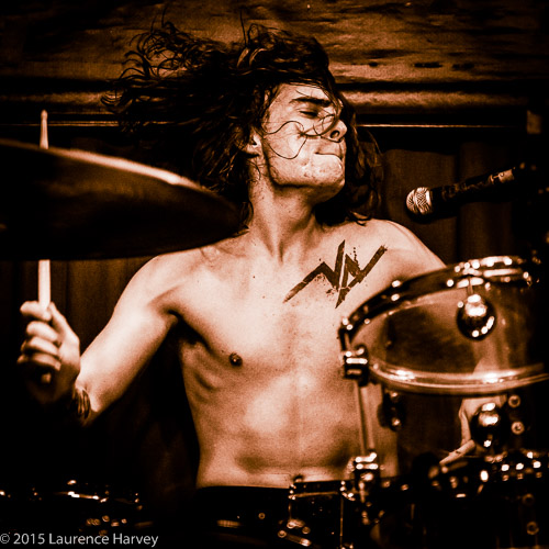 Gabriel McMahon on drums