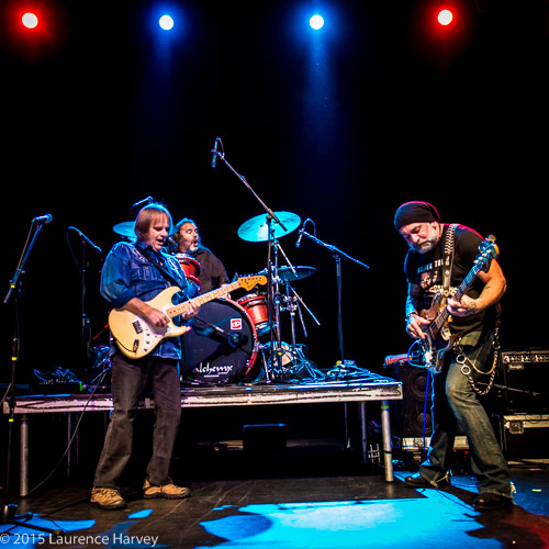 Walter Trout & his band on stage at The O2 Forum