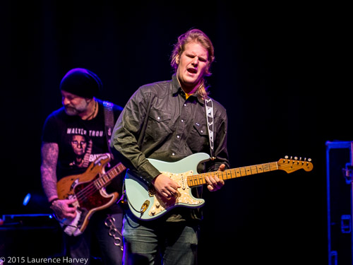 Walter Trout's son Jon Trout soloing on stage with the band