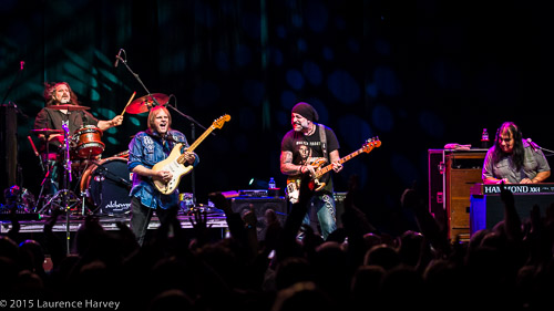 Walter Trout & his band on stage at The O2 Forum