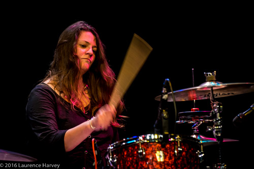Donna Peters on drums