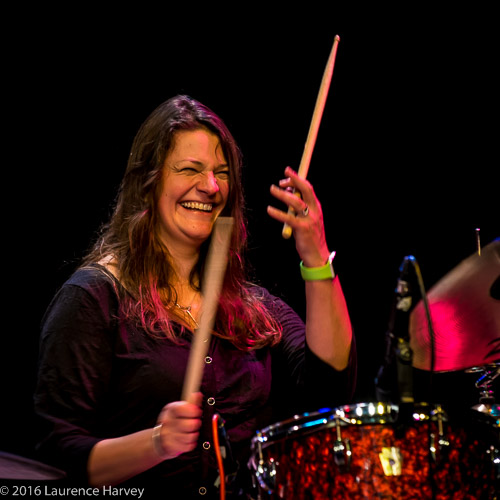 Donna Peters on drums