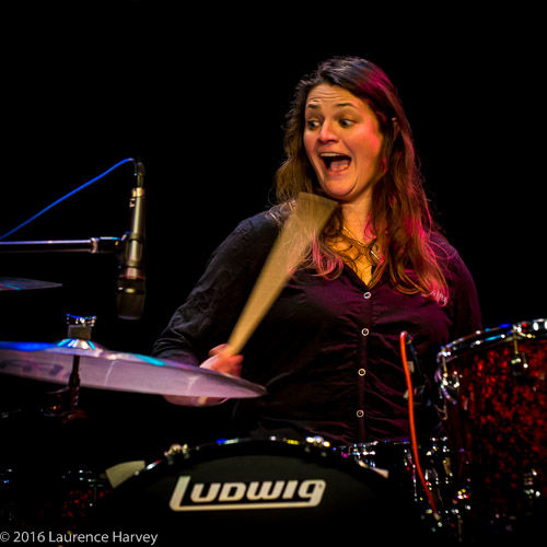 Donna Peters on drums