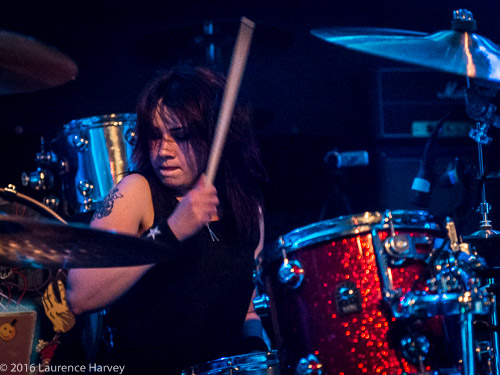 Hannah McKay on drums