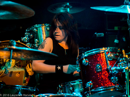 Hannah McKay on drums