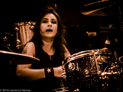 Hannah McKay on drums