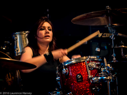 Hannah McKay on drums