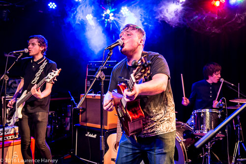 Liberty Ship on stage - Lewis Hancock on vocals, James Brown on bass & Kierran Bond on drums