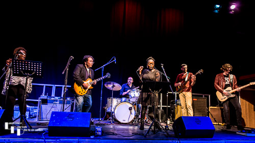 Saiichi Sugiyama & his band on stage at Cranleigh Arts Centre