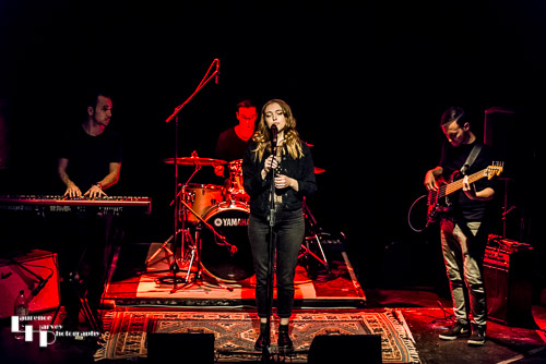 Alice Auer & her band on stage at The Old Court
