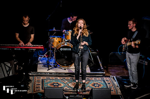 Alice Auer & her band on stage at The Old Court