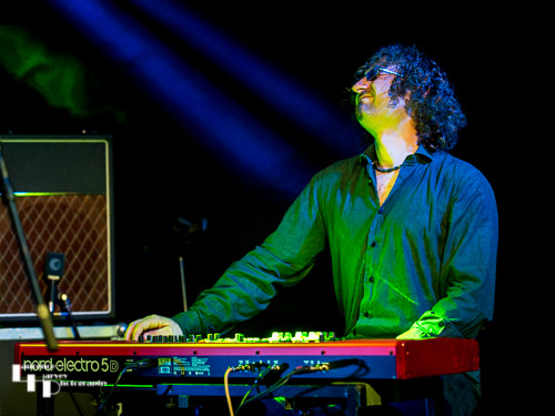 Del Bromham Blues Devils: Simon Rinaldo of Pearl Handled Revolver on keys