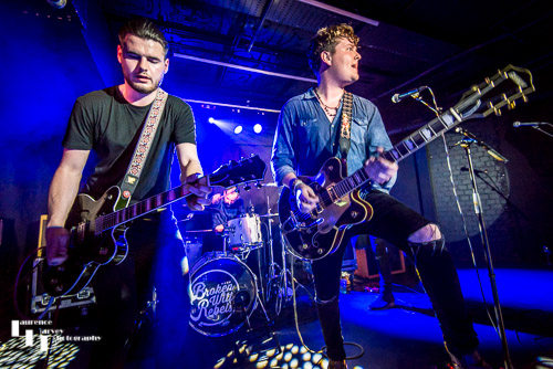 James Tranter on lead guitar & Danny Core on vocals & rhythm guitar