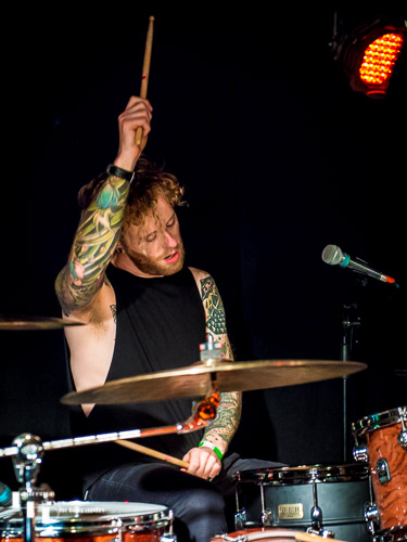 C J Evans on drums