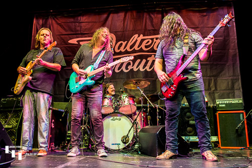 Walter Trout with his band & guest, Innes Sibun, on stage at Harpenden Public Halls