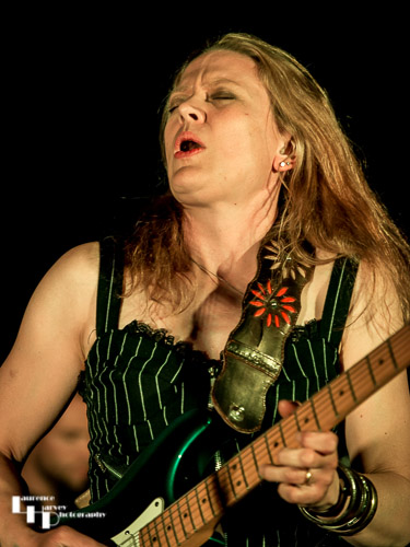 Clare Free on guitar