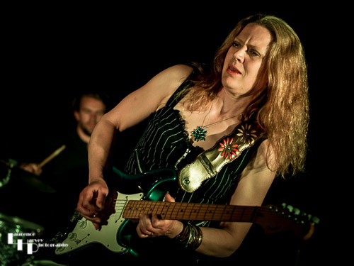 Clare Free on guitar