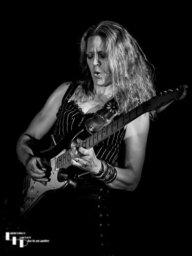 Clare Free on guitar