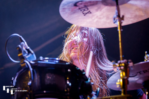 Dennis Holm on drums