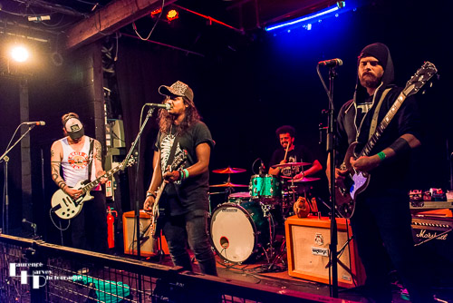 Gorilla Riot on stage at The Waterfront Studio