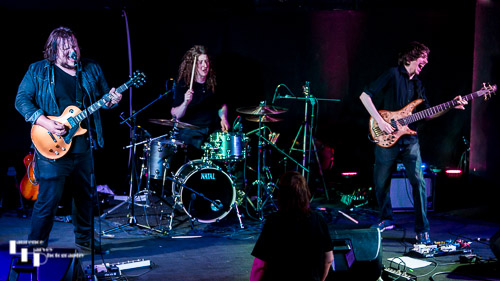 Matt Long & his band on stage at The John Peel Centre