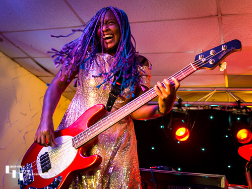 Claudia McKenzie on bass