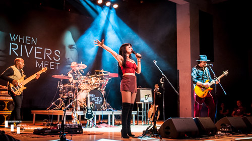 When Rivers Meet on stage at The Stables