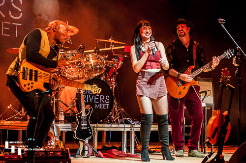 When Rivers Meet on stage at The Stables