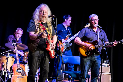 Dave Thomas & his band on stage at The Fisher Theatre