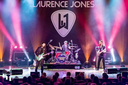 Laurence Jones & his band on stage at The Apex