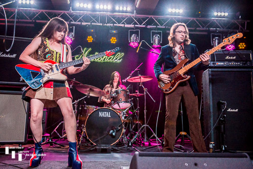 Arielle & her band on stage at Marshall Studios