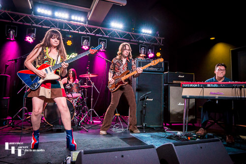 Arielle & her band on stage at Marshall Studios