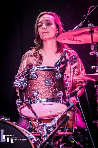 Emma Taylor on drums