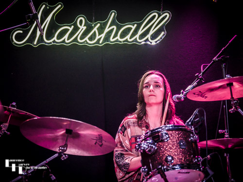 Emma Taylor on drums