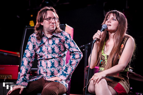 Arielle during Q&A session, accompanied by Devin North