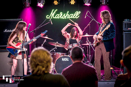 Arielle & her band on stage at Marshall Studios