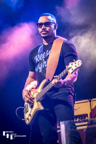 Calvin Turner on bass guitar