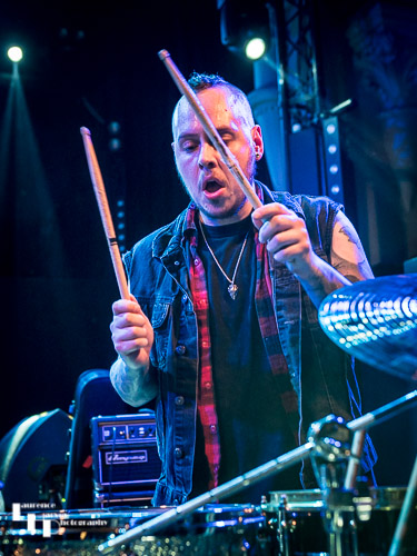 Nicky Waters on drums