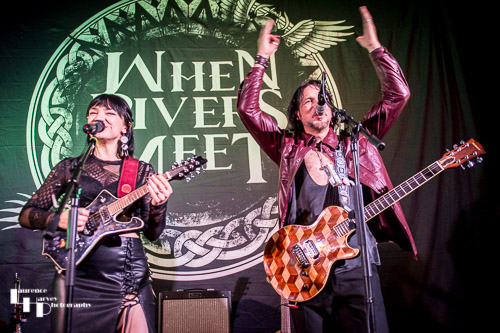 Grace Bond on mandolin & vocals, Aaron Bond on guitar & vocals