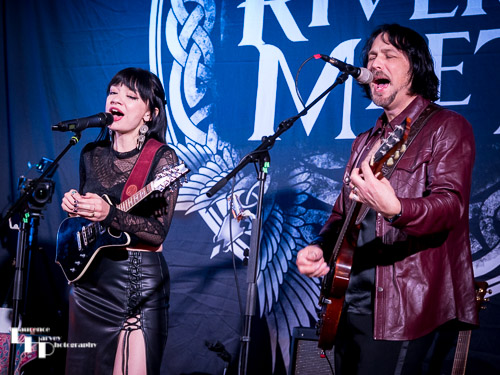 Grace Bond on mandolin & vocals, Aaron Bond on guitar & vocals