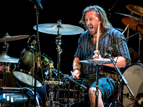 Nick Sharman on drums