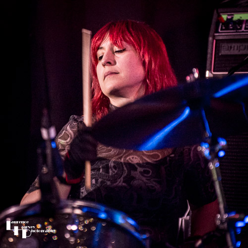 Caroline Helbert on drums