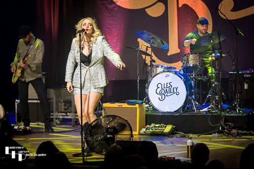 Elles Bailey on stage at The Apex
