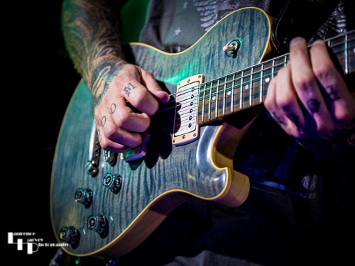 Kris Barras' guitar up close