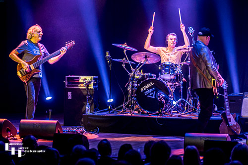 Jan Akkerman & his band on stage at The Apex